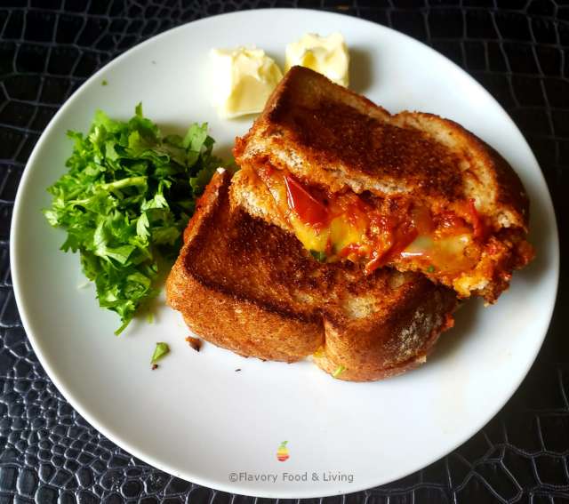 Spicy Masala Cheese Sandwich